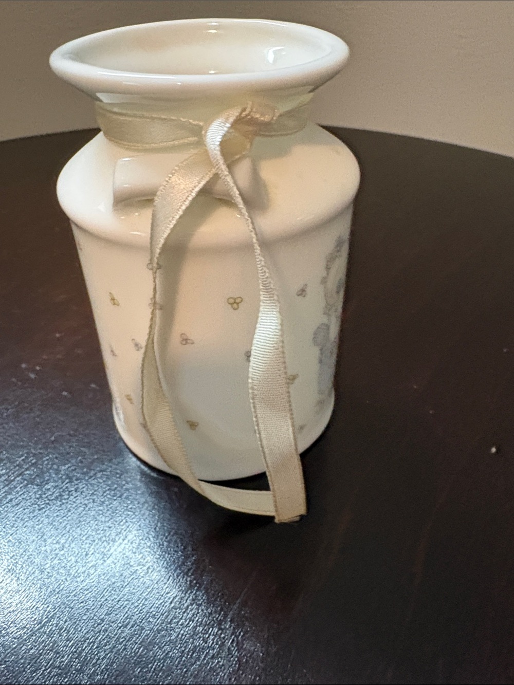 Precious Moments Decorative Cream Ceramic Canister with Girl & Deer Illustration - Picture 4 of 6